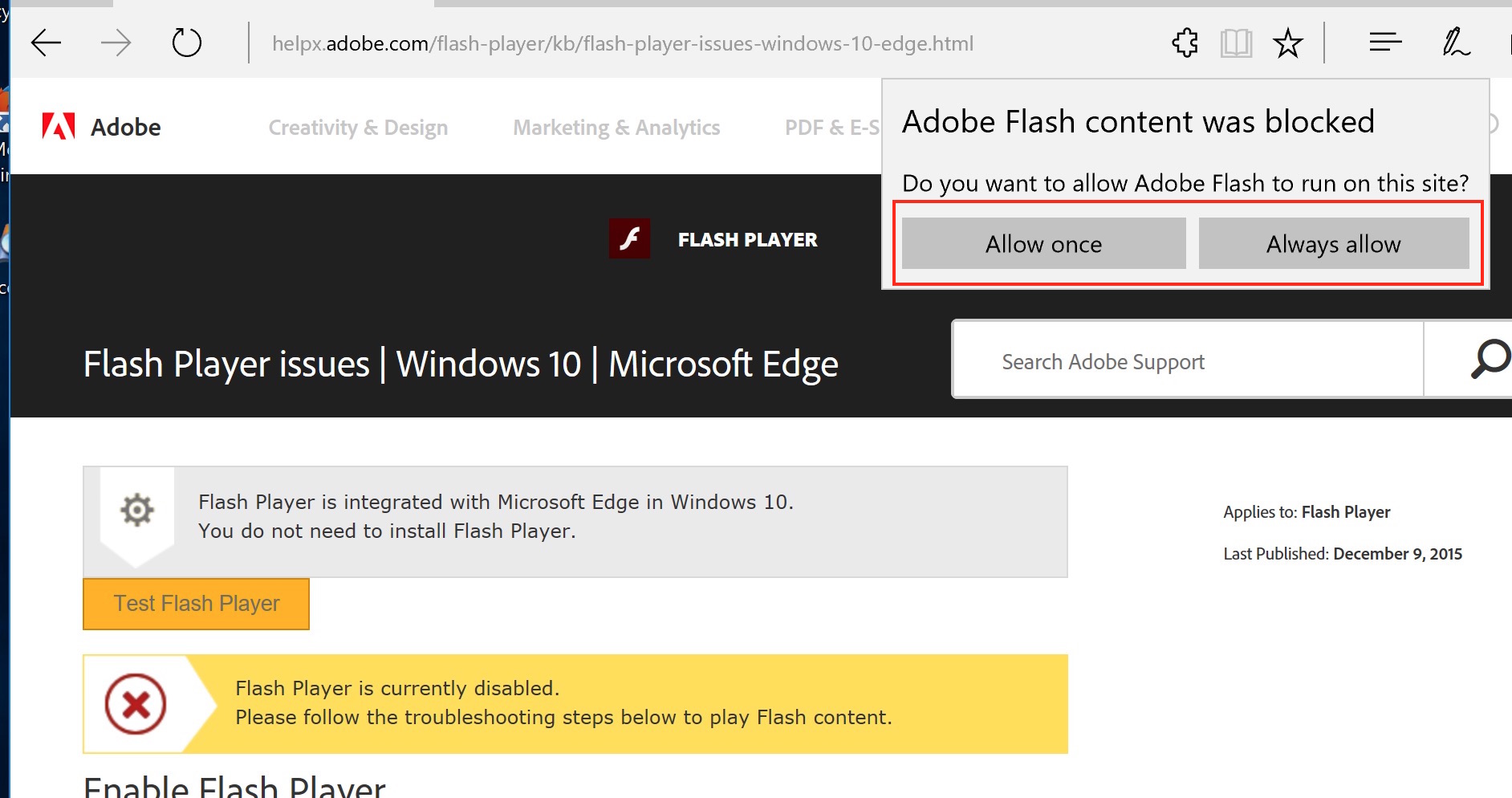 Adobe flash player не работает